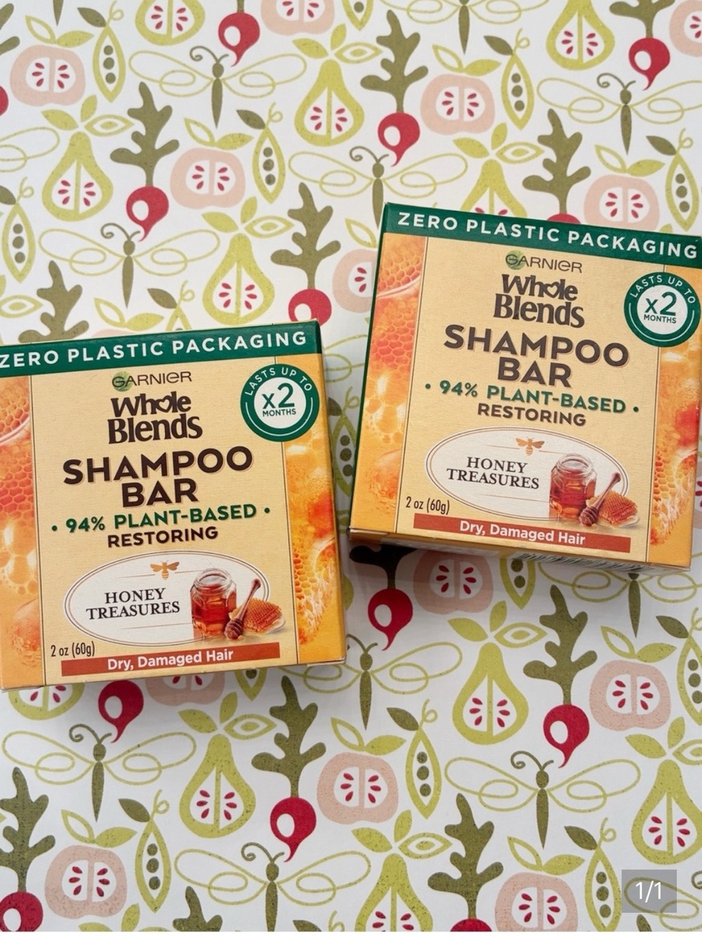 Garnier Whole Blends Honey Treasures Shampoo Bars
